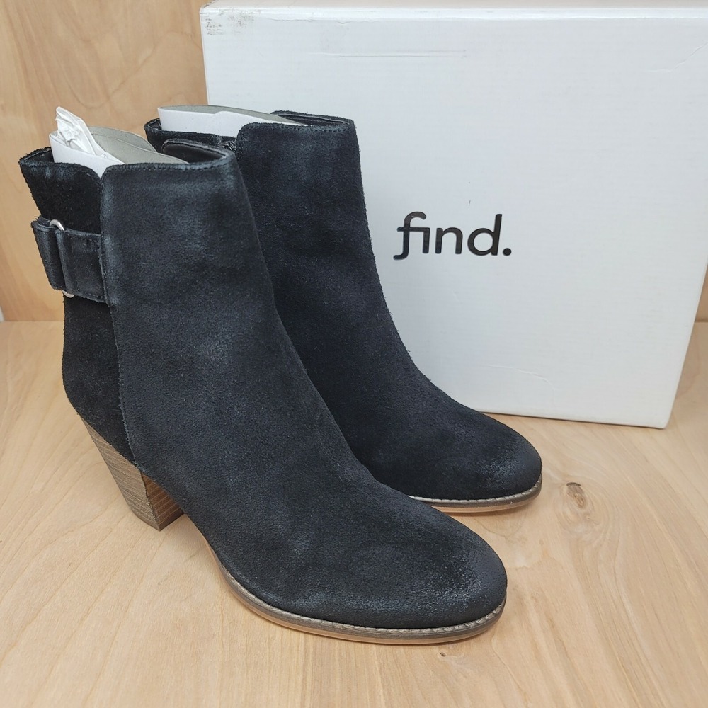 find. Women's Ankle Boots Size 7.5 M Black Maud Distressed Leather Heeled